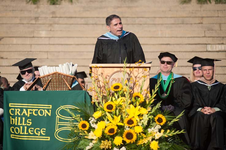 People enjoying Commencement