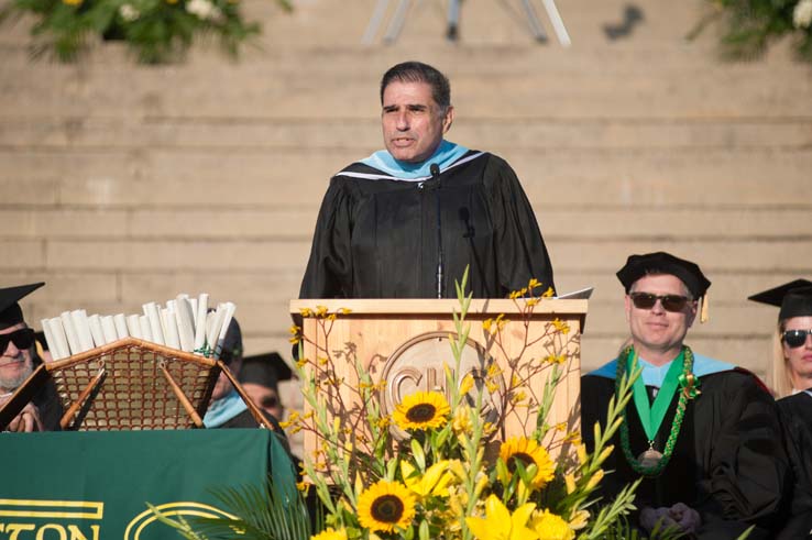 People enjoying Commencement