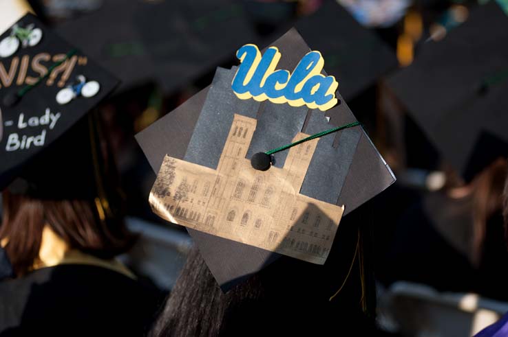 People enjoying Commencement