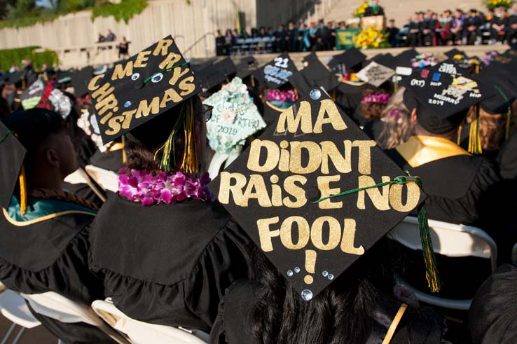 People enjoying Commencement