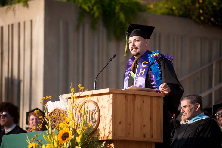 People enjoying Commencement