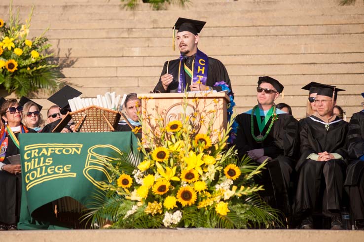 People enjoying Commencement