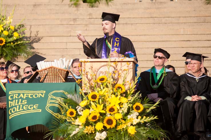 People enjoying Commencement