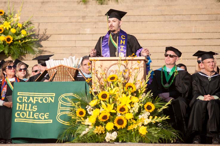 People enjoying Commencement