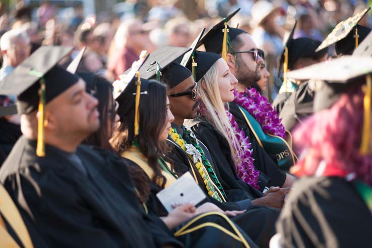 People enjoying Commencement