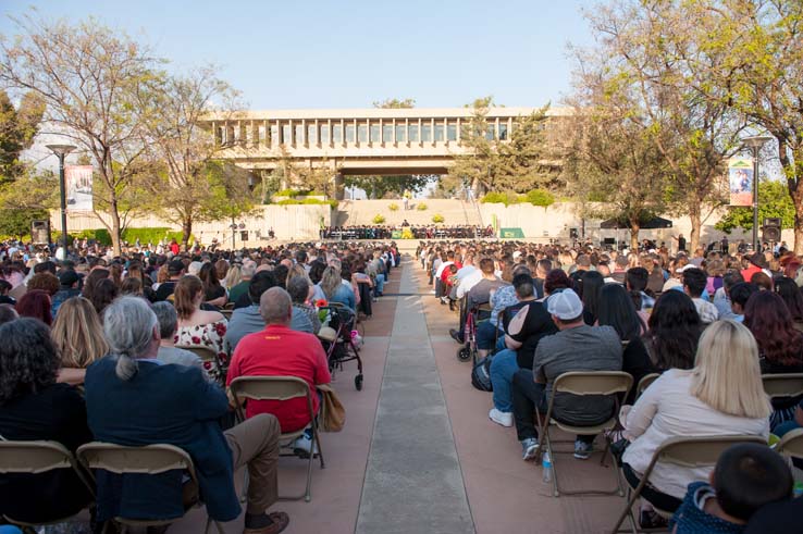 People enjoying Commencement