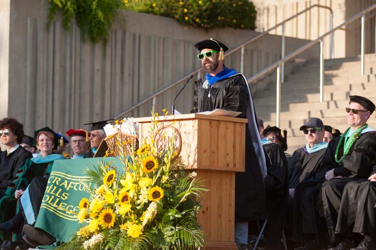 People enjoying Commencement