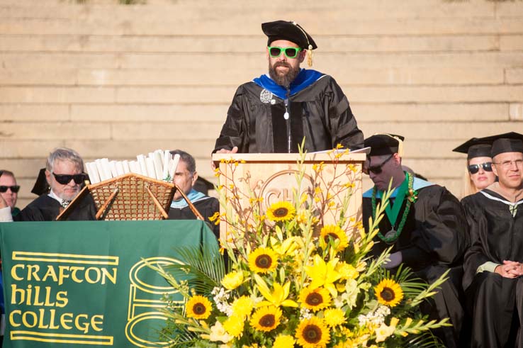 People enjoying Commencement