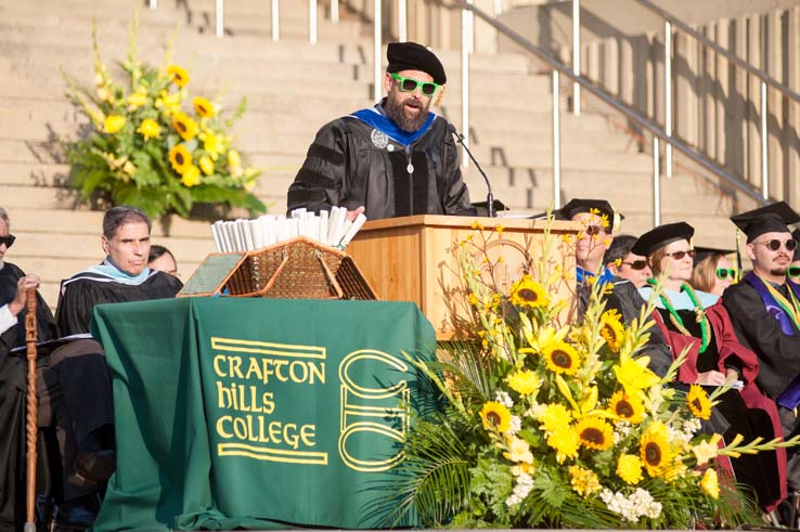 People enjoying Commencement