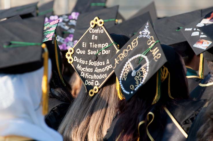 People enjoying Commencement