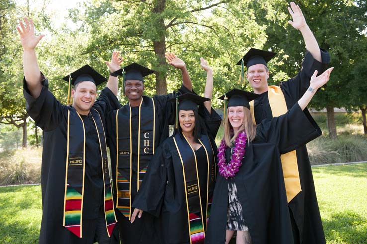 People enjoying Commencement