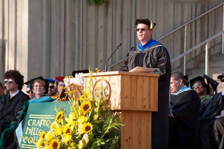 People enjoying Commencement