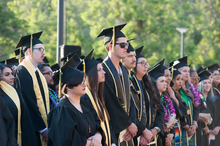 People enjoying Commencement