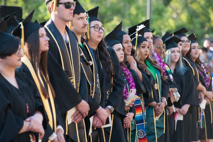 People enjoying Commencement