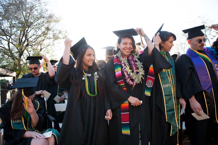 People enjoying Commencement