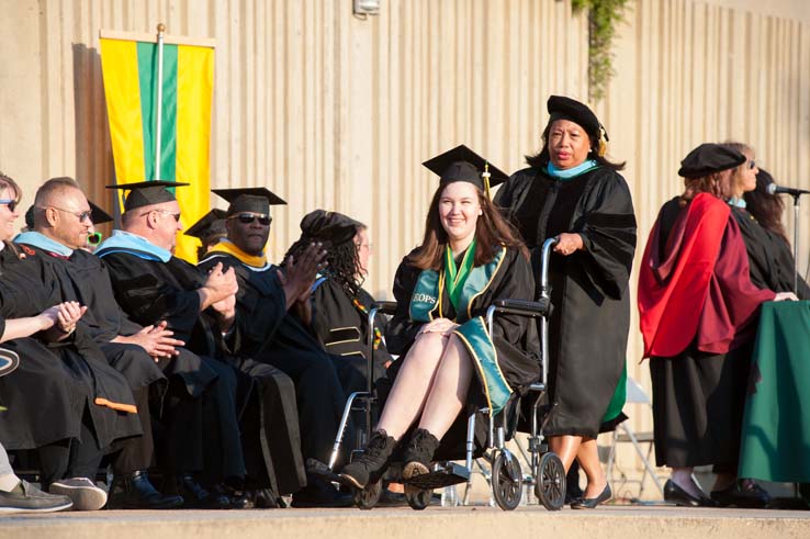 People enjoying Commencement