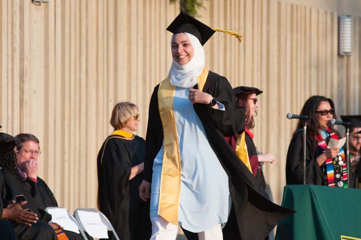 People enjoying Commencement