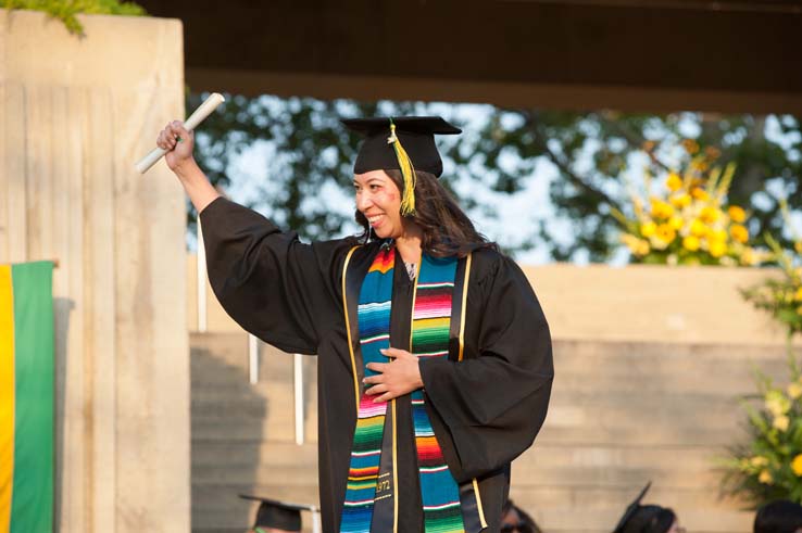 People enjoying Commencement