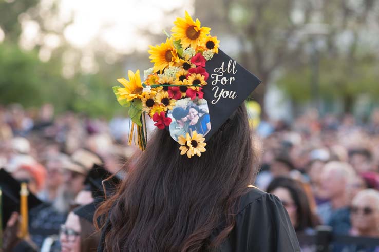 People enjoying Commencement