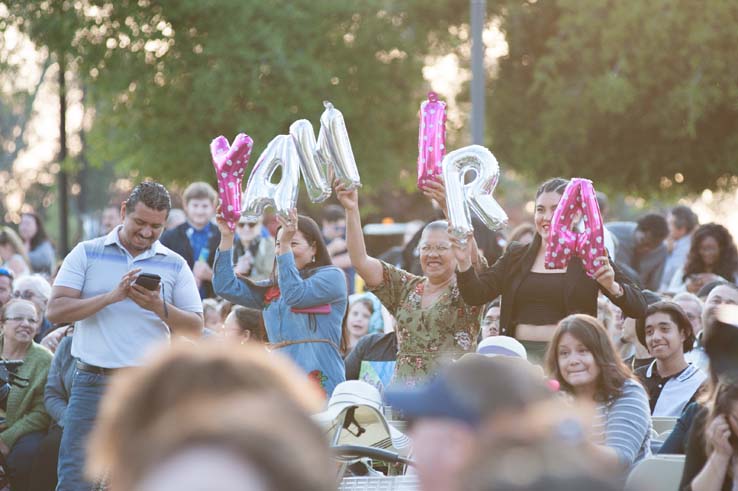 People enjoying Commencement