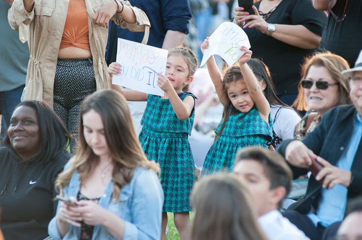 People enjoying Commencement