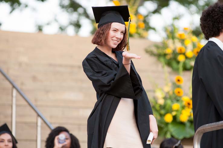 People enjoying Commencement