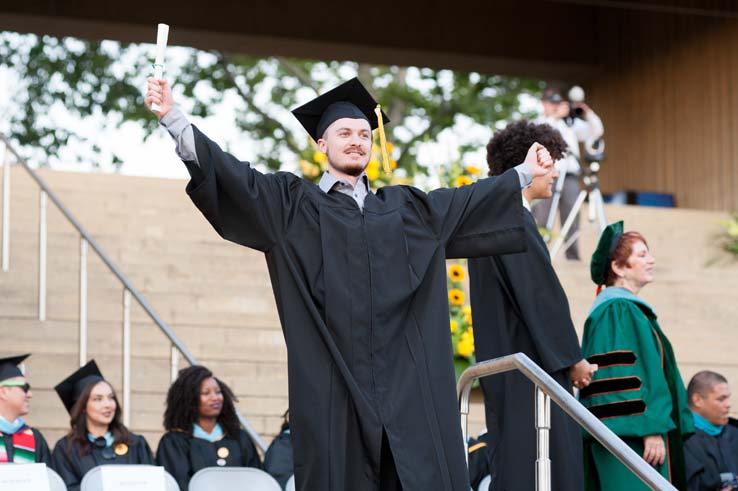 People enjoying Commencement