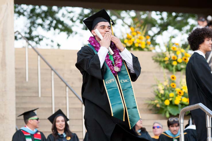 People enjoying Commencement