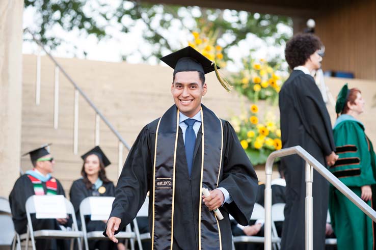 People enjoying Commencement