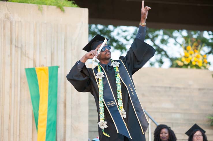 People enjoying Commencement