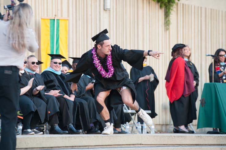 People enjoying Commencement