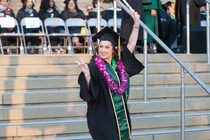 People enjoying Commencement