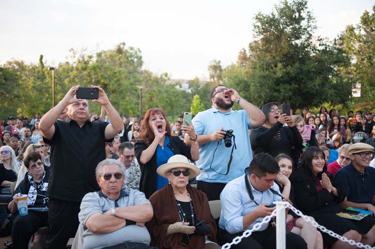 People enjoying Commencement