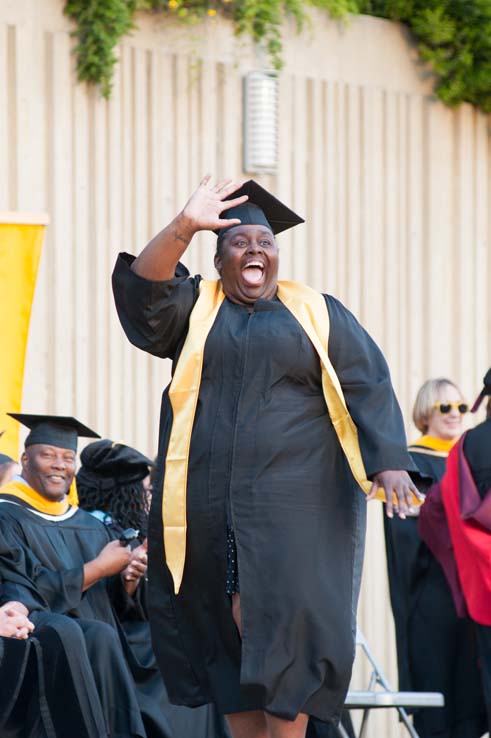 People enjoying Commencement