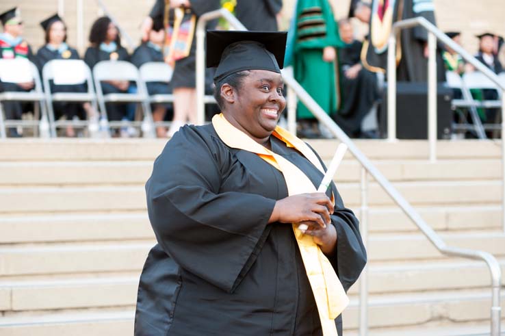 People enjoying Commencement