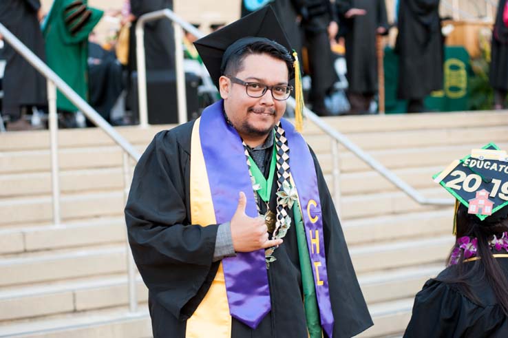 People enjoying Commencement