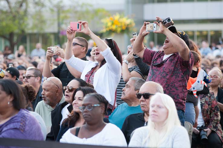 People enjoying Commencement