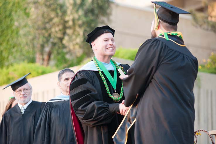 People enjoying Commencement