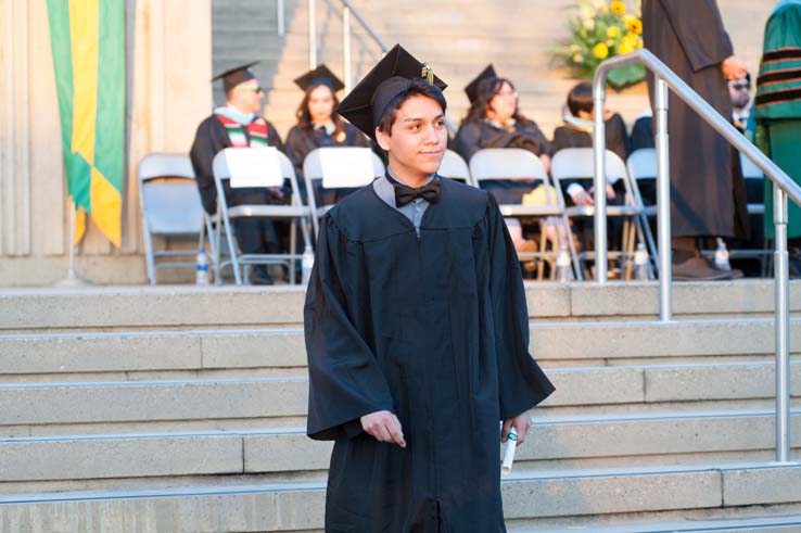 People enjoying Commencement