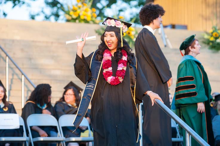 People enjoying Commencement