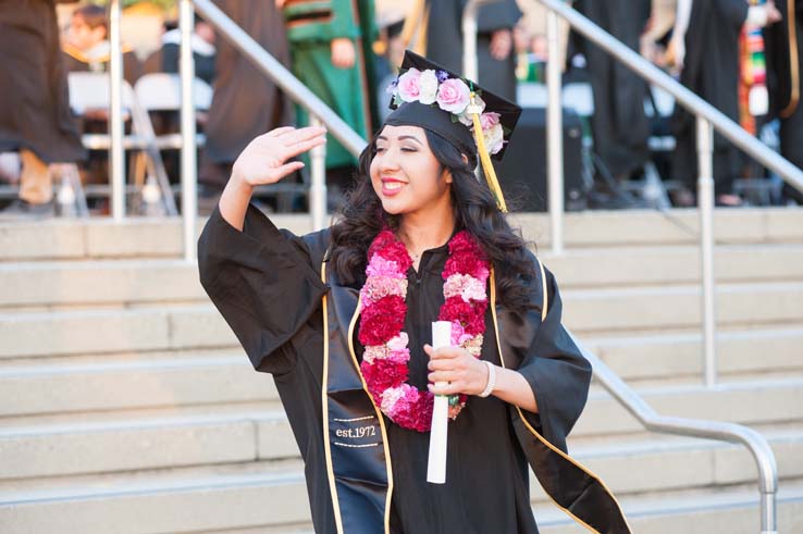 People enjoying Commencement