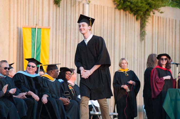 People enjoying Commencement