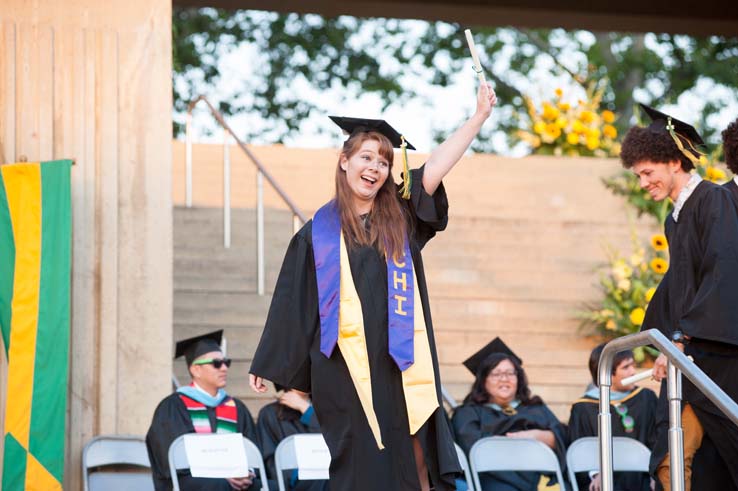 People enjoying Commencement