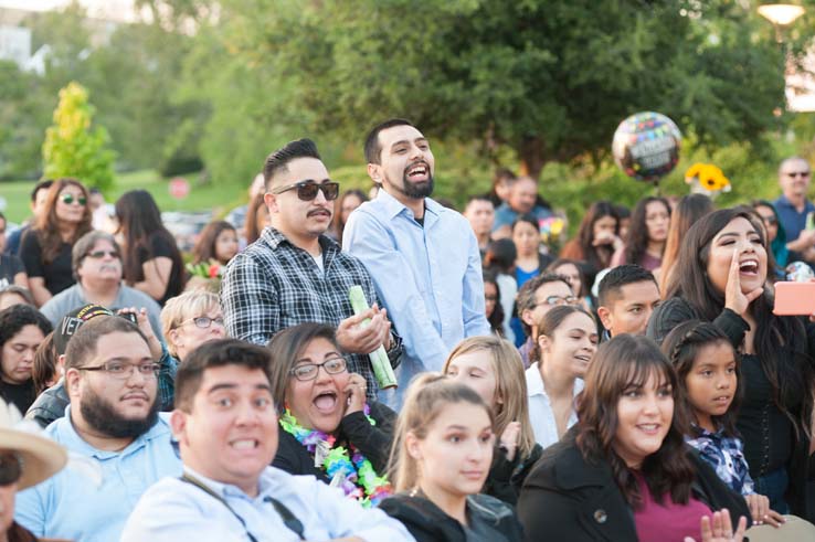 People enjoying Commencement