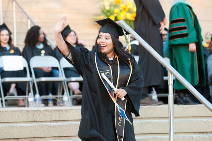 People enjoying Commencement