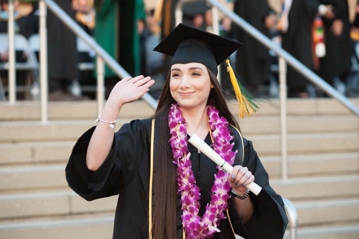 People enjoying Commencement