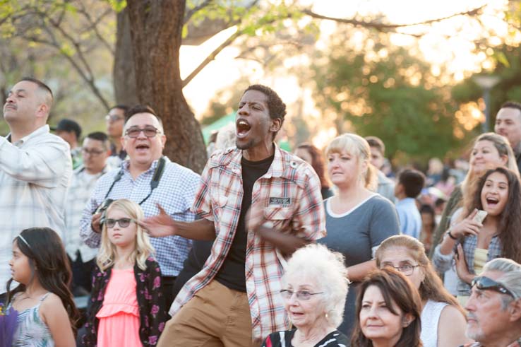 People enjoying Commencement