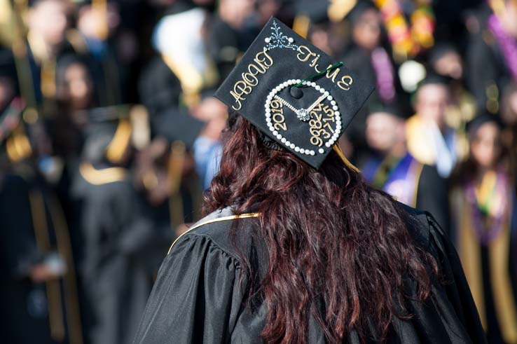 People enjoying Commencement