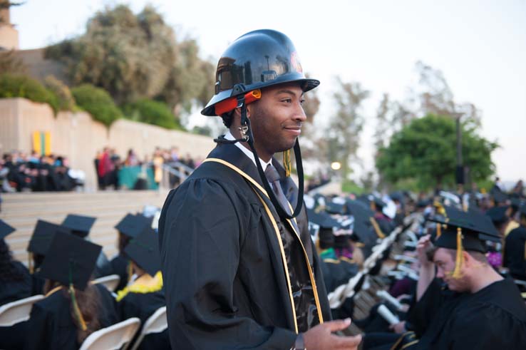 People enjoying Commencement