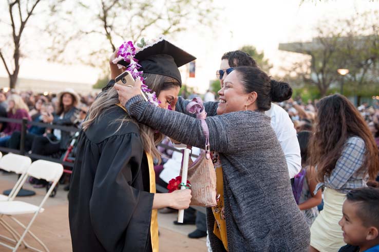 People enjoying Commencement